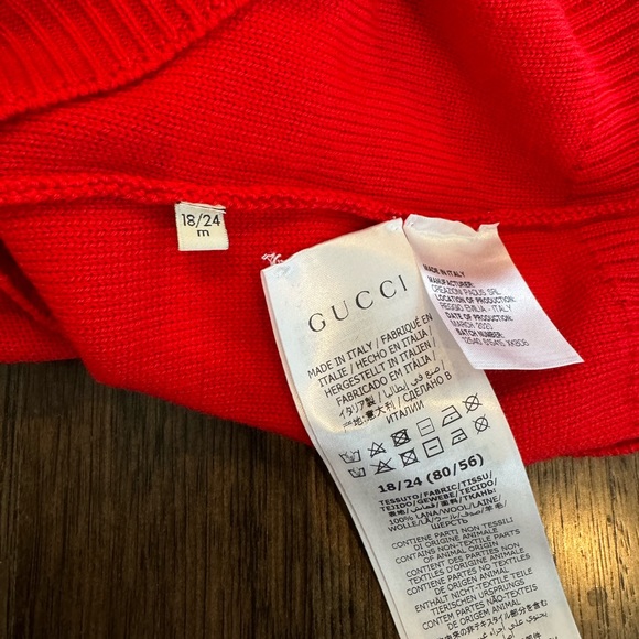 Toddler Red Gucci Cardigan Sweater 18/24 months - Picture 8 of 8